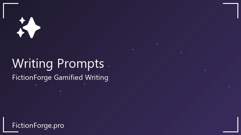 FictionForge prompt engine interface showing AI-generated writing prompts